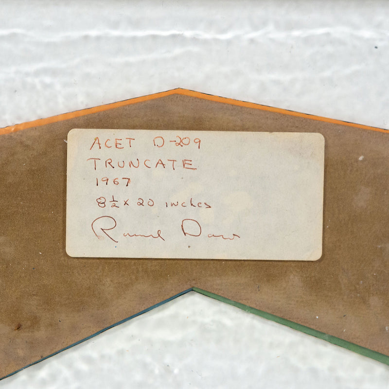 Ronald Davis, Truncate, Painting, Acrylic on Acetate, 1967, Caviar20, back of work showing artist label