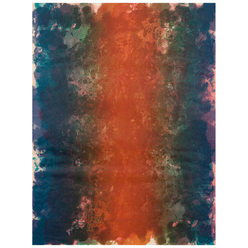 SAM GILLIAM "FIRE" LITHOGRAPH, 1971