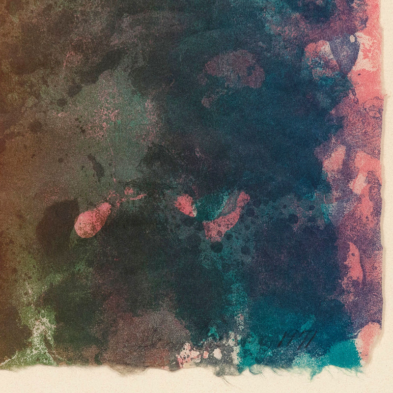 SAM GILLIAM "FIRE" LITHOGRAPH, 1971
