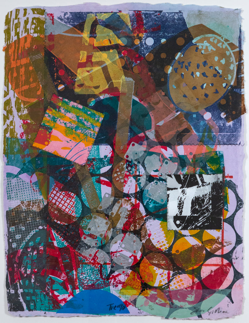 SAM GILLIAM “TREQI” MONOPRINT, 1994