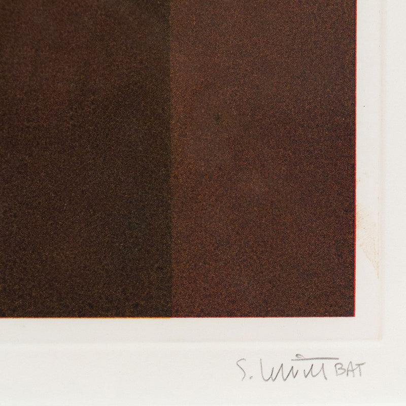 Sol LeWitt, Bands: Green, Aquatint, 1991, Caviar20 Prints, closeup showing artist signature