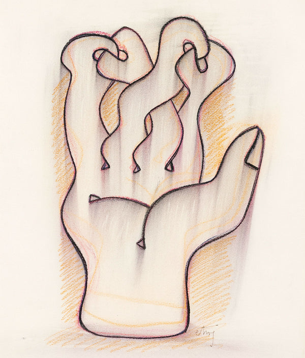 Sorel Etrog  hand watercolor drawing Caviar20
