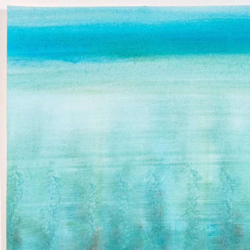 TAKAO TANABE "SHORELINE" WATERCOLOR, 1980