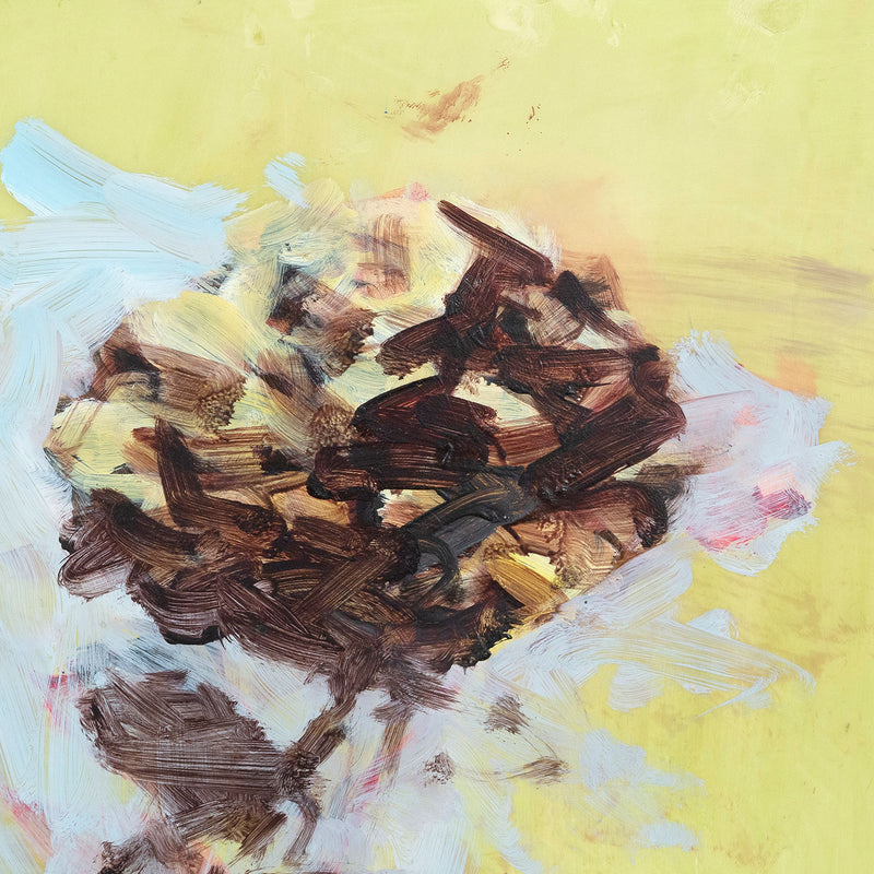 Tony Scherman, Peonies, Encaustic painting, 2003, Caviar 20, close-up detail