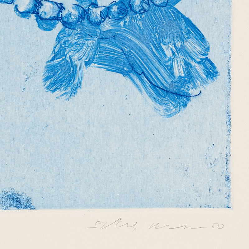 Tony Scherman, Grace Kelly, Monotype, Etching, 2000, Canadian Artist, Caviar 20, close up showing artist signature