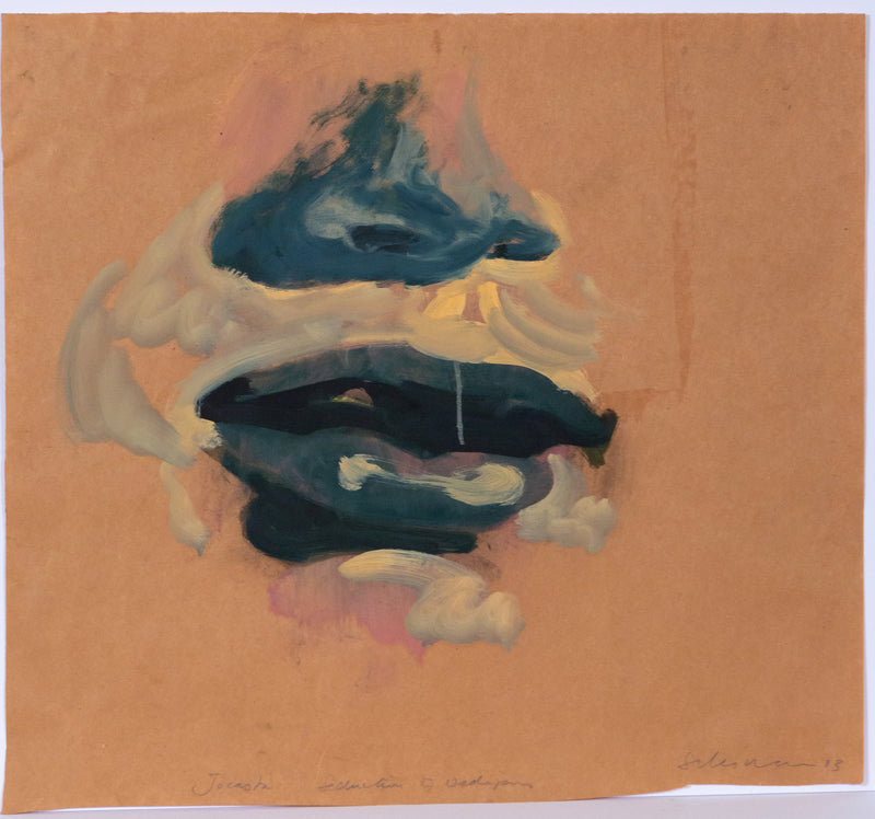 Tony Scherman, Jocasta (Blue), Oil and mixed media on paper, 2003, Caviar20
