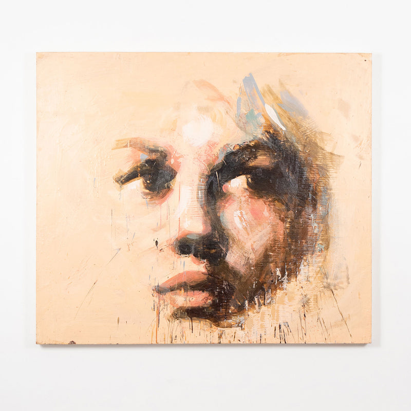 "My Girlfriend Ophelia: The Cream of Denmark"  Canada, 2013  Encaustic on canvas  42"H 48"W   Signed, titled, and dated verso  Very good condition.