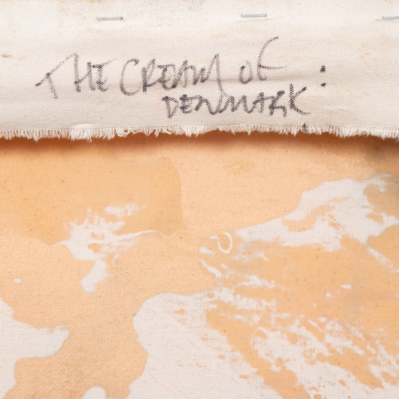 "My Girlfriend Ophelia: The Cream of Denmark"  Canada, 2013  Encaustic on canvas  42"H 48"W   Signed, titled, and dated verso  Very good condition.