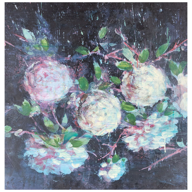 TONY SCHERMAN “PEONIES PUSH” ENCAUSTIC MONOPRINT, 2002