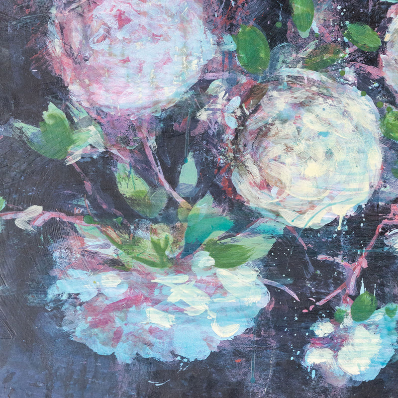 TONY SCHERMAN “PEONIES PUSH” ENCAUSTIC MONOPRINT, 2002