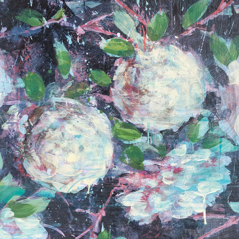 TONY SCHERMAN “PEONIES PUSH” ENCAUSTIC MONOPRINT, 2002