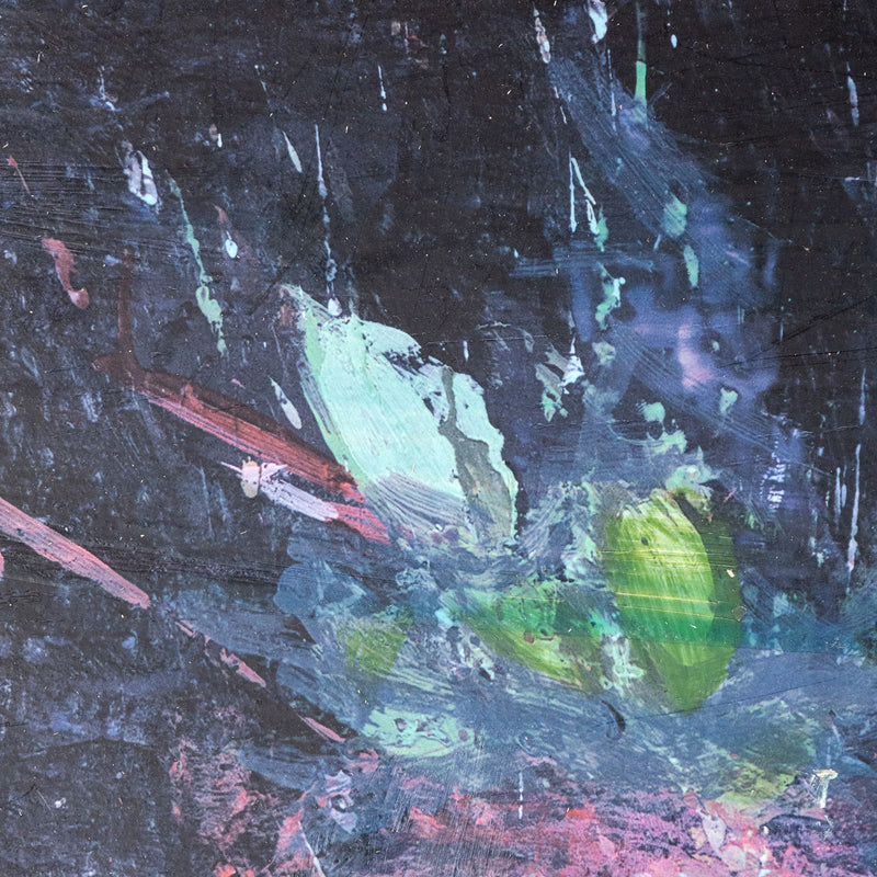 TONY SCHERMAN “PEONIES PUSH” ENCAUSTIC MONOPRINT, 2002
