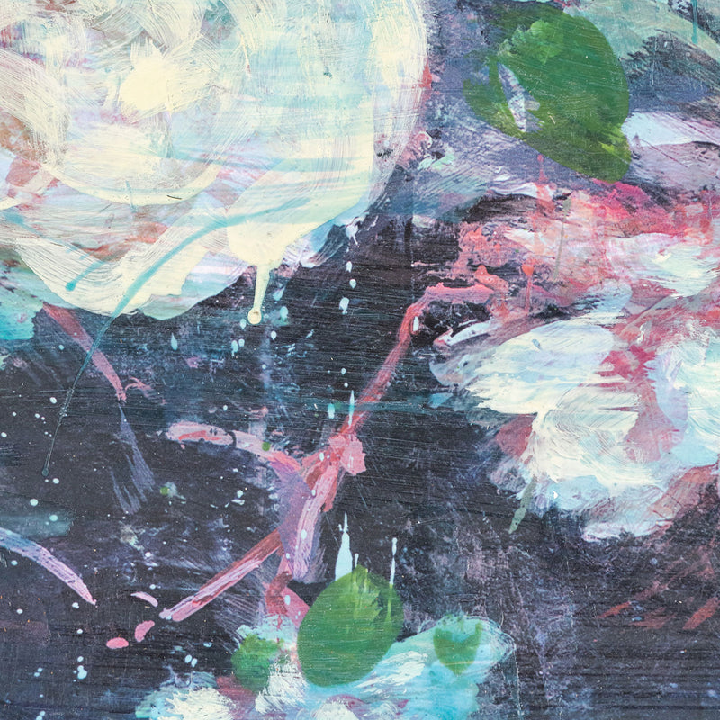 TONY SCHERMAN “PEONIES PUSH” ENCAUSTIC MONOPRINT, 2002