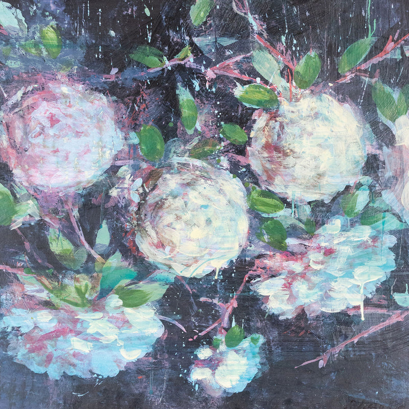 TONY SCHERMAN “PEONIES PUSH” ENCAUSTIC MONOPRINT, 2002