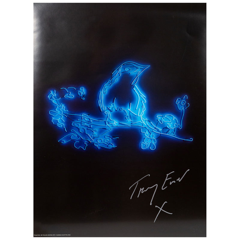 Tracey Emin, Little Bird, Lithograph, neon, print, 2015 Caviar20