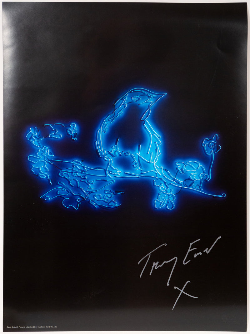 Tracey Emin, Little Bird, Lithograph, neon, print, 2015 Caviar20