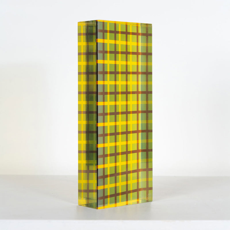 Vasa Mihich, Electric Plaid, Acrylic sculpture, 1980