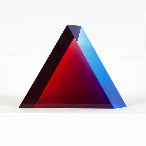 Vasa Mihich sculpture Caviar20 purple blue triangle 1990