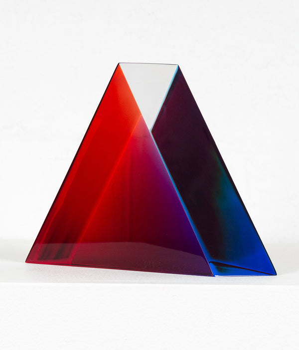 Vasa Mihich sculpture Caviar20 purple blue triangle 1990