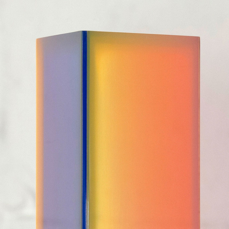 Vasa Mihich acrylic sculpture Caviar20 rainbow parallelogram