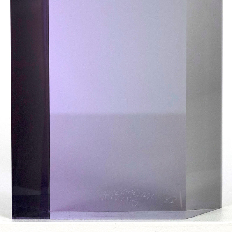 VASA MIHICH "VIOLET GRAY PARALLELOGRAM" SCULPTURE, 1983