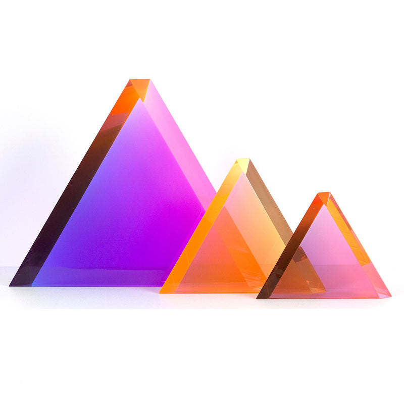 Vasa Mihich Tequila Sunrise Triangle II sculpture acrylic Caviar20