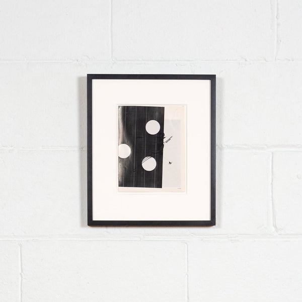 Wade Guyton, A 39 J, Epson DURAbrite inkjet on book page, 2007, Caviar 20, shown exhibited and framed on white brick wall