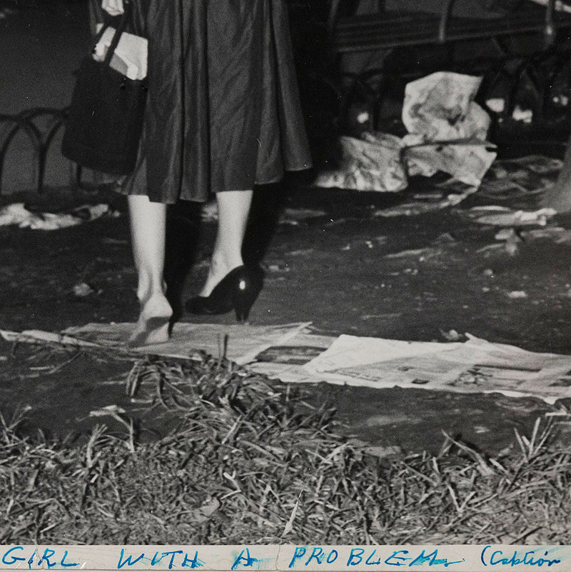 Weegee black and white photograph Girl with a problem 1940 Caviar20
