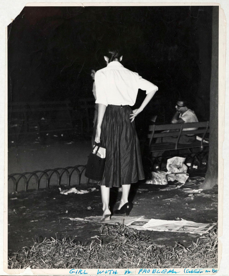 Weegee black and white photograph Girl with a problem 1940 Caviar20