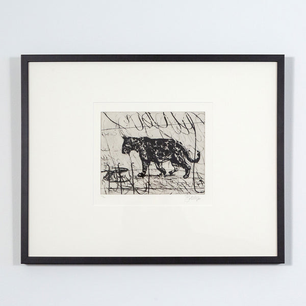 WILLIAM KENTRIDGE “PACING PANTHER” ETCHING, 2003