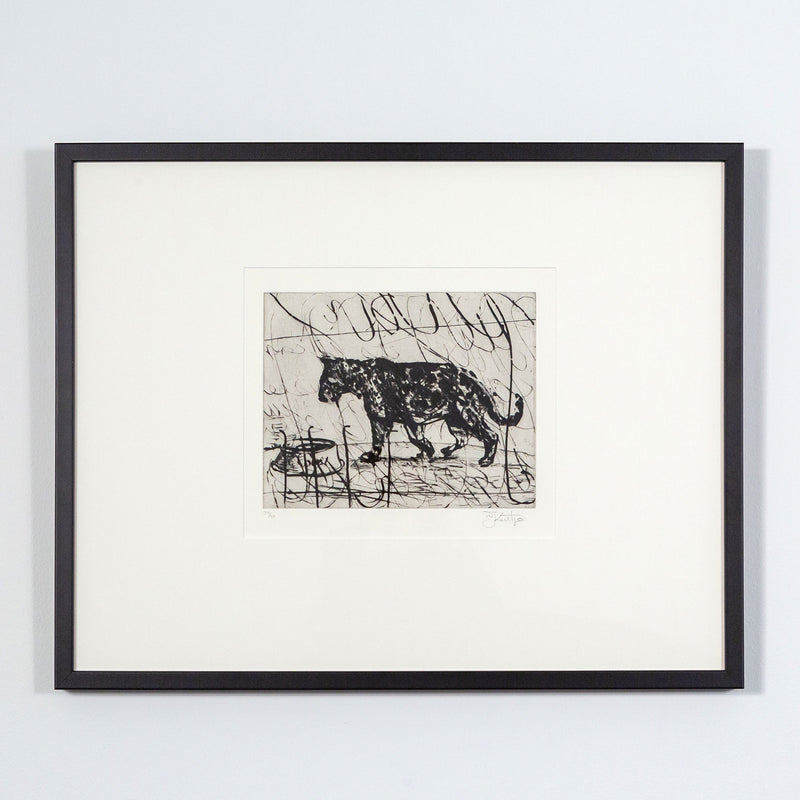 WILLIAM KENTRIDGE “PACING PANTHER” ETCHING, 2003