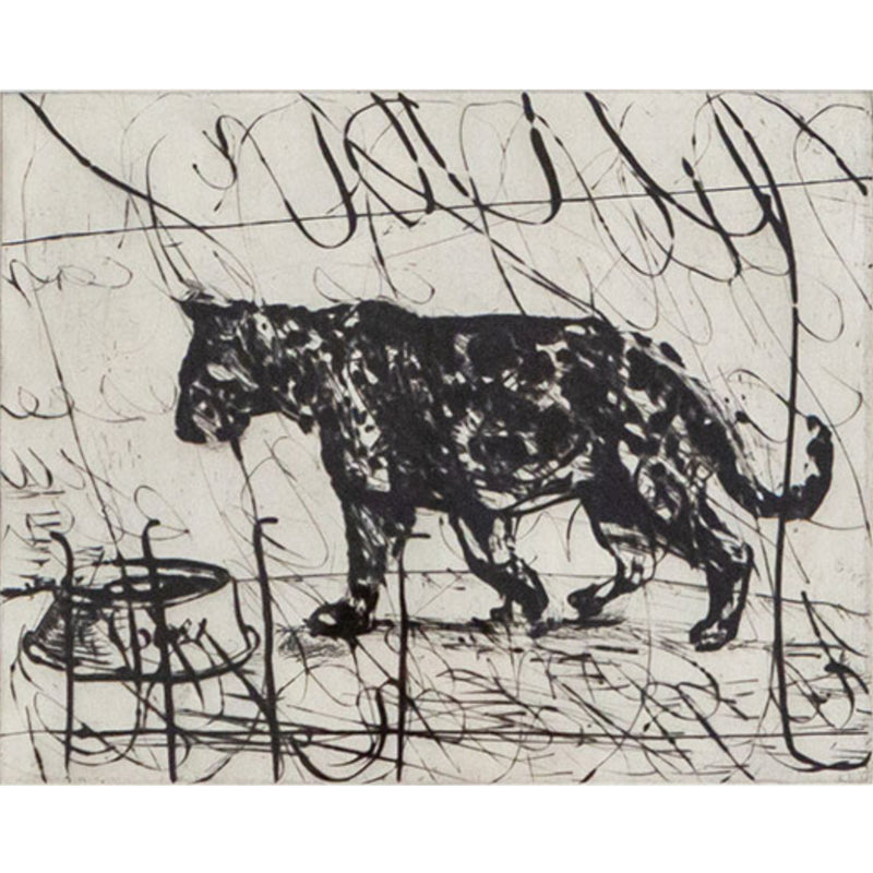 WILLIAM KENTRIDGE “PACING PANTHER” ETCHING, 2003