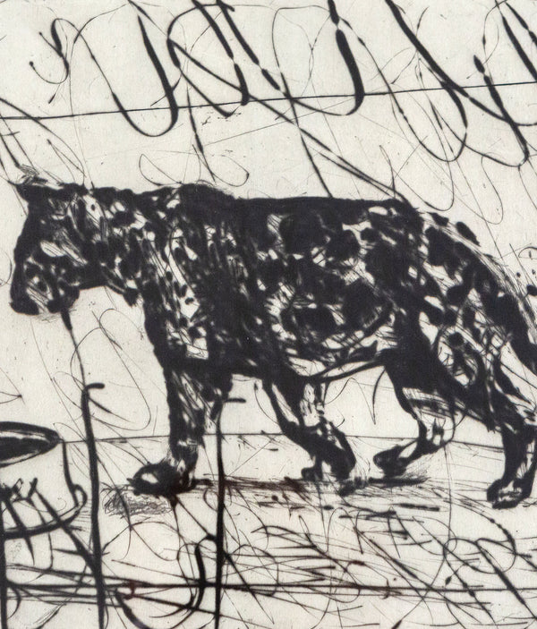 WILLIAM KENTRIDGE “PACING PANTHER” ETCHING, 2003