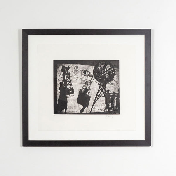 William Kentridge, Portable Monuments, Photogravure, sugarlift, drypoint scraping and burnishing, 2010, Caviar20, South African Artist