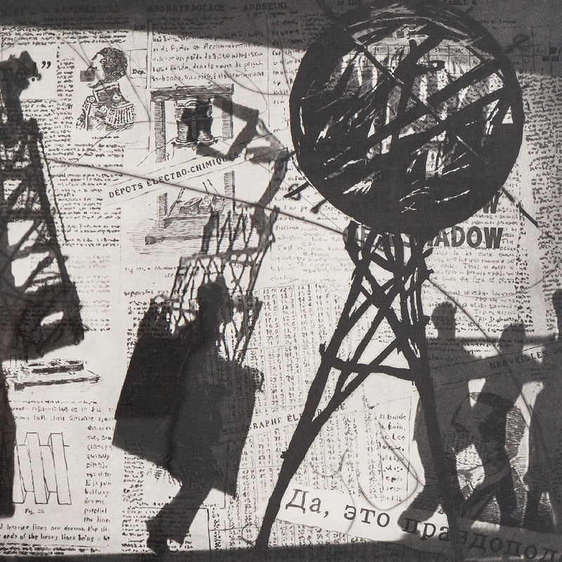 William Kentridge, Portable Monuments, Photogravure, sugarlift, drypoint scraping and burnishing, 2010, Caviar20, South African Artist