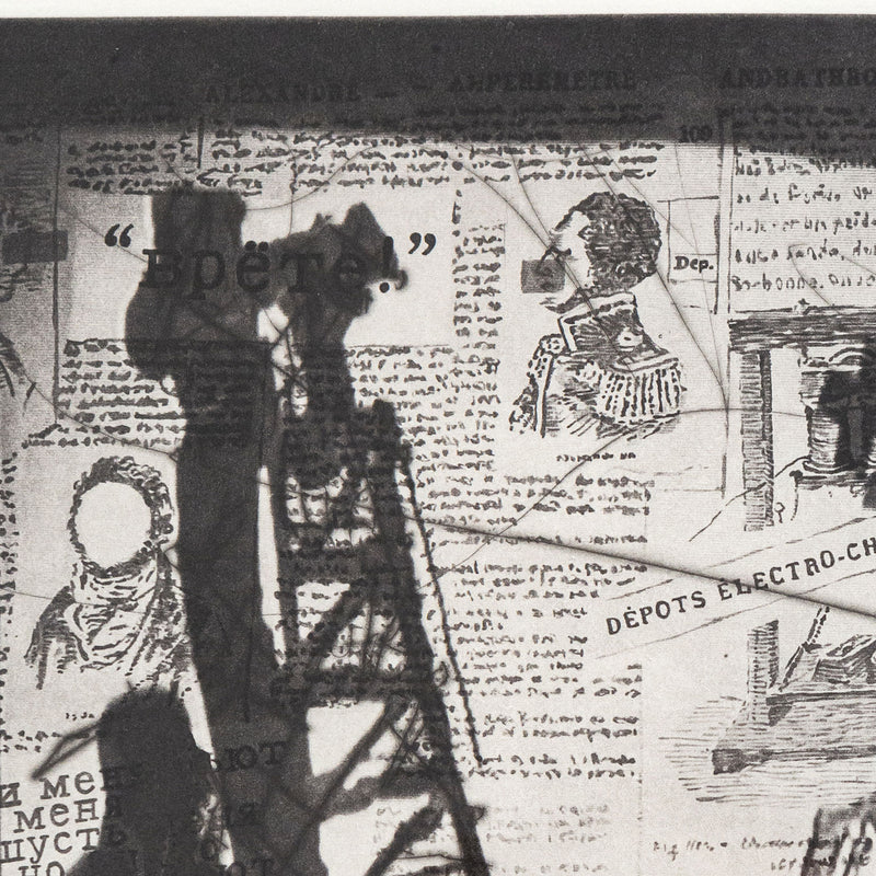 William Kentridge, Portable Monuments, Photogravure, sugarlift, drypoint scraping and burnishing, 2010, Caviar20, South African Artist