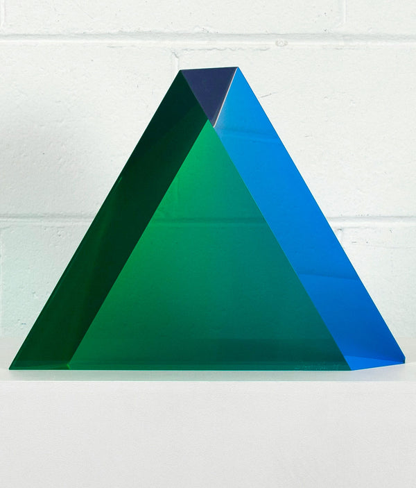 Vasa Mihich triangle acrylic green Caviar20 sculpture