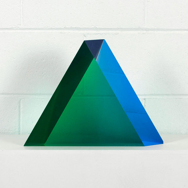 Vasa Mihich triangle acrylic green Caviar20 sculpture