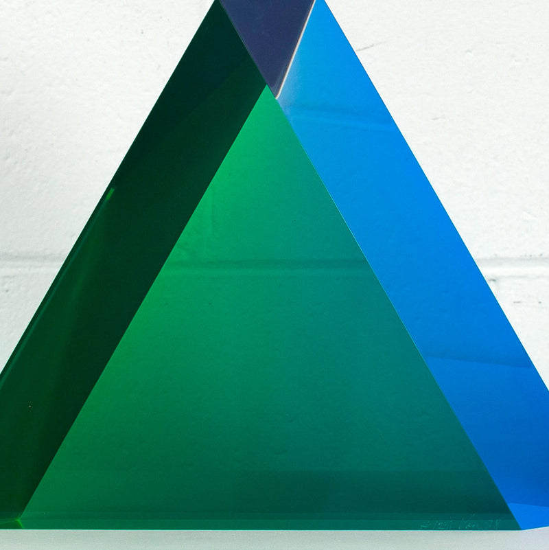 Vasa Mihich triangle acrylic green Caviar20 sculpture