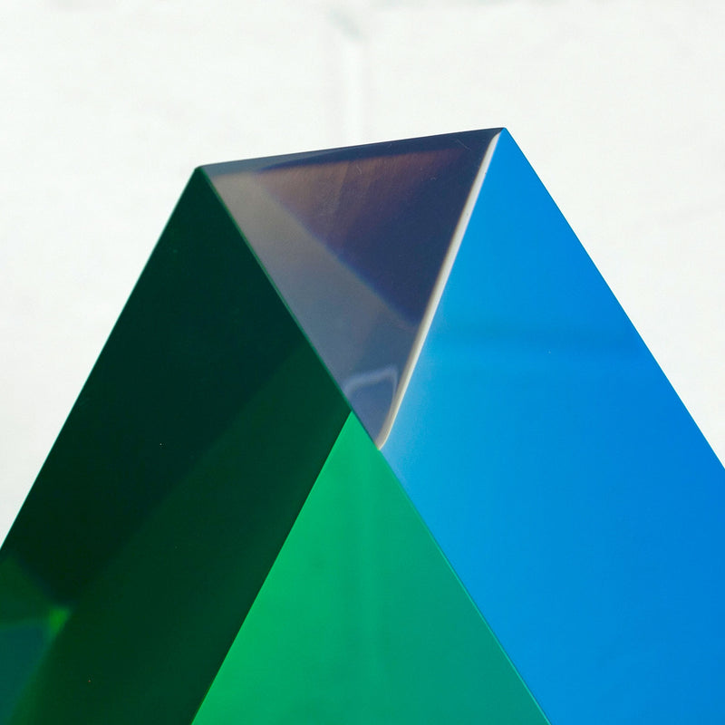 Vasa Mihich triangle acrylic green Caviar20 sculpture