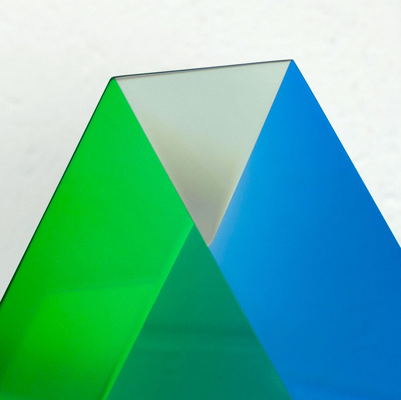 Vasa Mihich triangle acrylic green Caviar20 sculpture