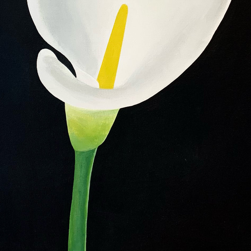 CHARLES PACHTER "CALLA LILY" ACRYLIC ON CANVAS, 2021