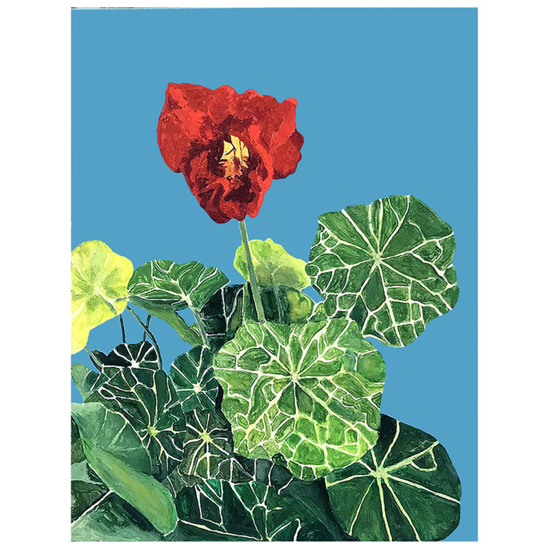 CHARLES PACHTER "NASTURTIUM" ACRYLIC ON CANVAS, 2020