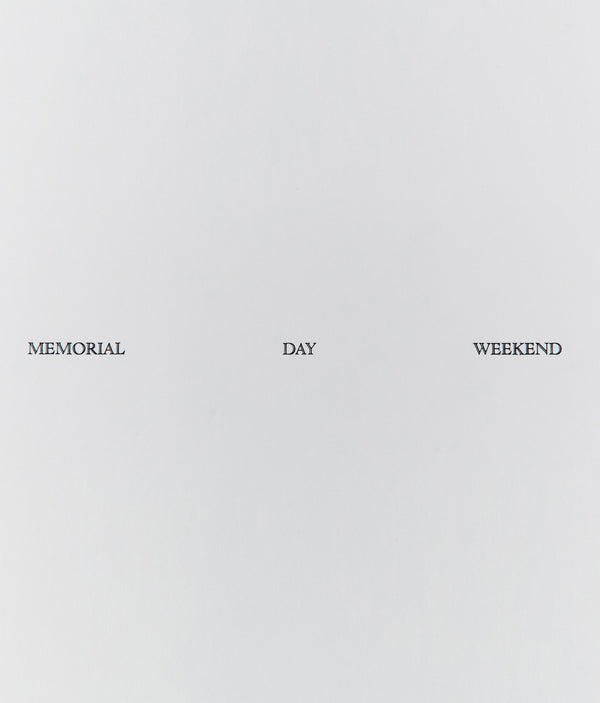 FELIX GONZALES-TORRES "MEMORIAL DAY WEEKEND" 1989