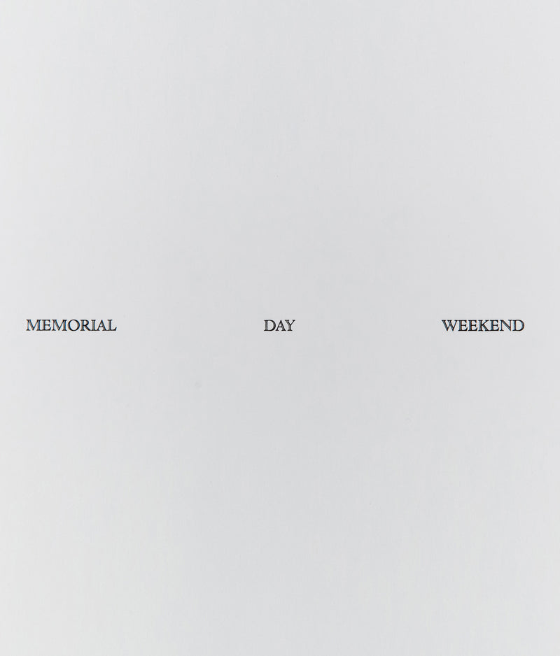 FELIX GONZALES-TORRES "MEMORIAL DAY WEEKEND" 1989