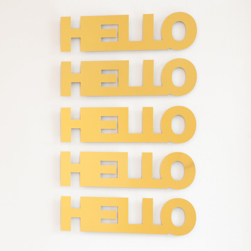 JADE RUDE "HELLO" SCULPTURE, 2015