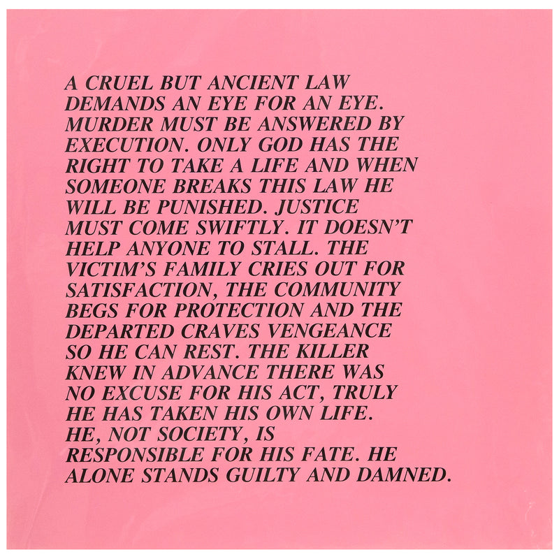 Jenny Holzer Inflammatory Essay, Eye For an Eye, Documenta 1982, Caviar20, full work