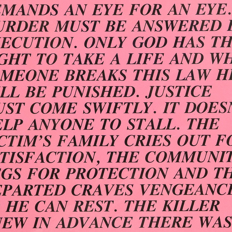 Jenny Holzer Inflammatory Essay, Eye For an Eye, Documenta 1982, Caviar20, close-up