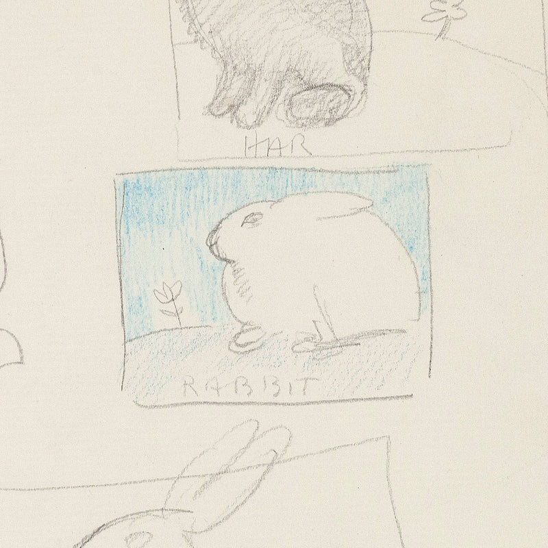 Joyce Wieland bunnies works on paper Caviar20