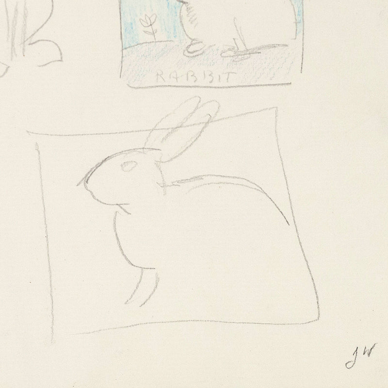 Joyce Wieland bunnies works on paper Caviar20